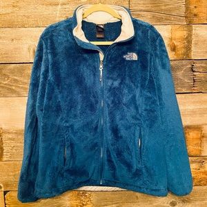 North Face Osito blue teddy jacket size XL